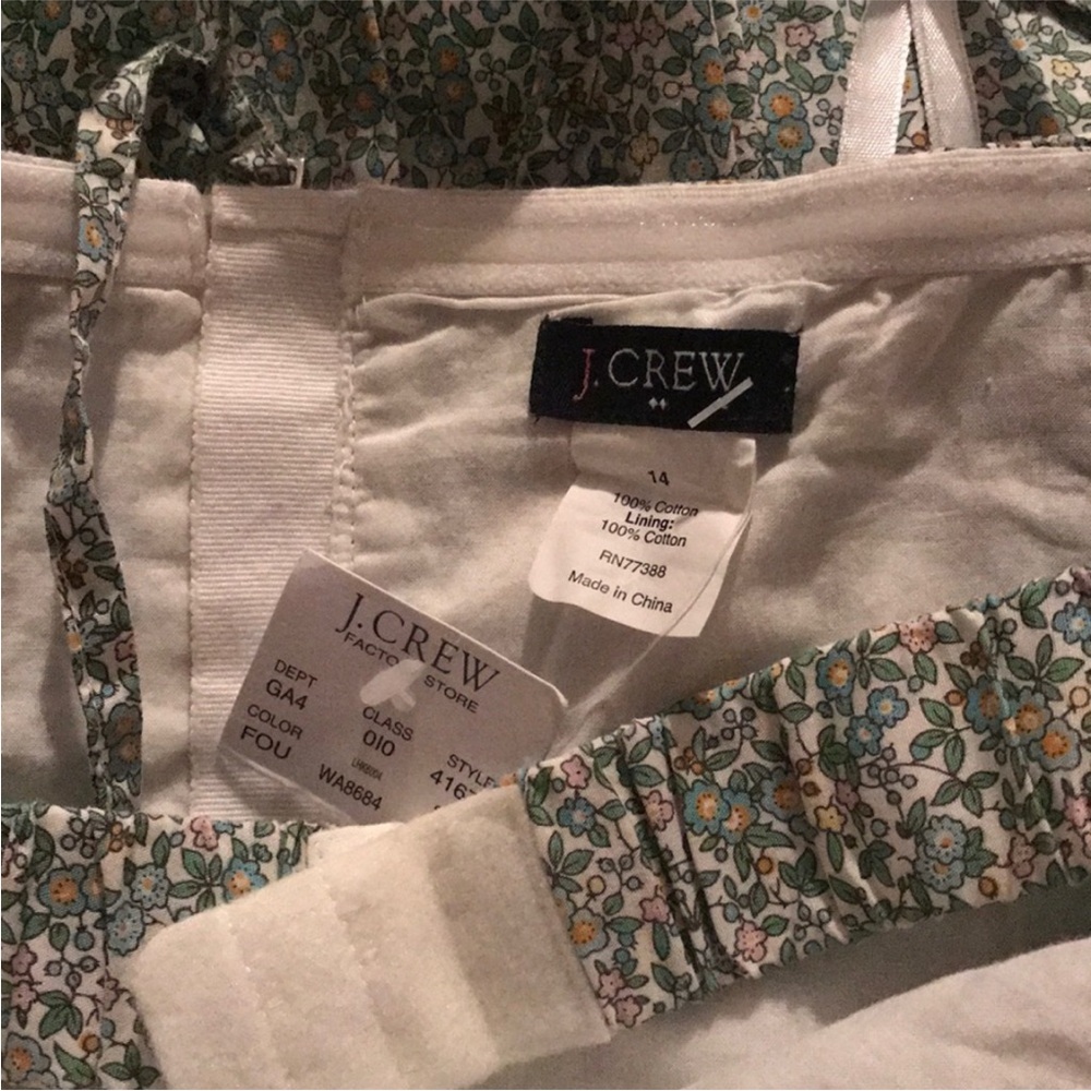 NWOT J. Crew Daisy Day Strapless Ruffle Tiered Floral Dress - Picture 4 of 4